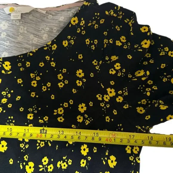 Boden Penny Floral Print Jersey Dress Pockets Quarter Sleeve Fairy Grunge Sz 10 - Picture 5 of 8